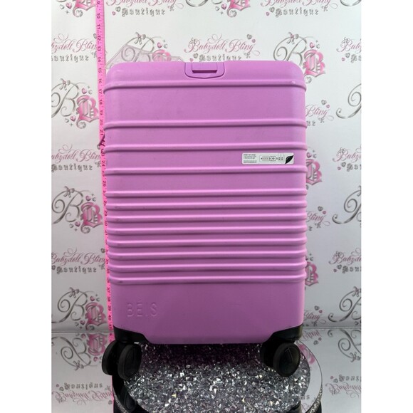 BEIS Handbags - BEIS luggage carry on berry sherbet purple Pink Hard Shell Spinner Carry-On